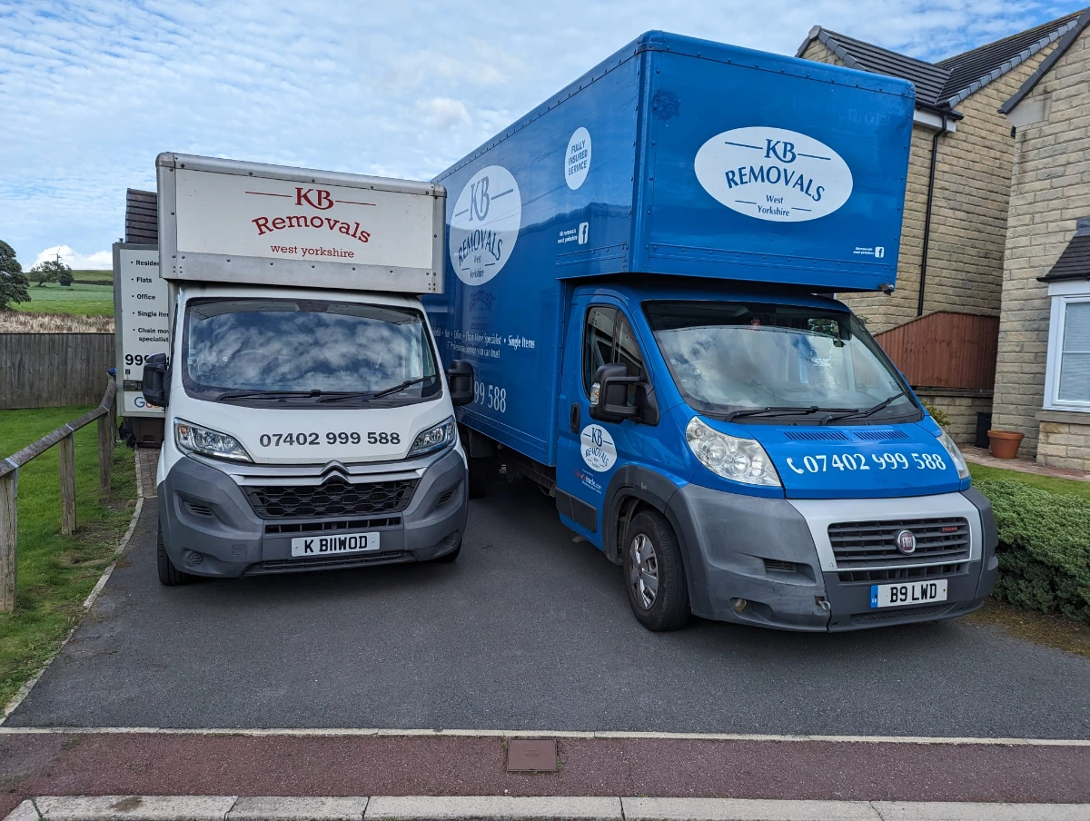 KB Removals two Luton vans ready for a move