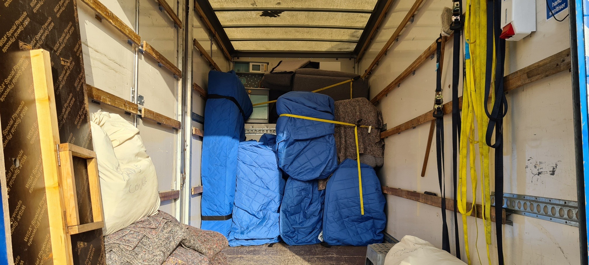 Furniture loaded safely in KB Removals van